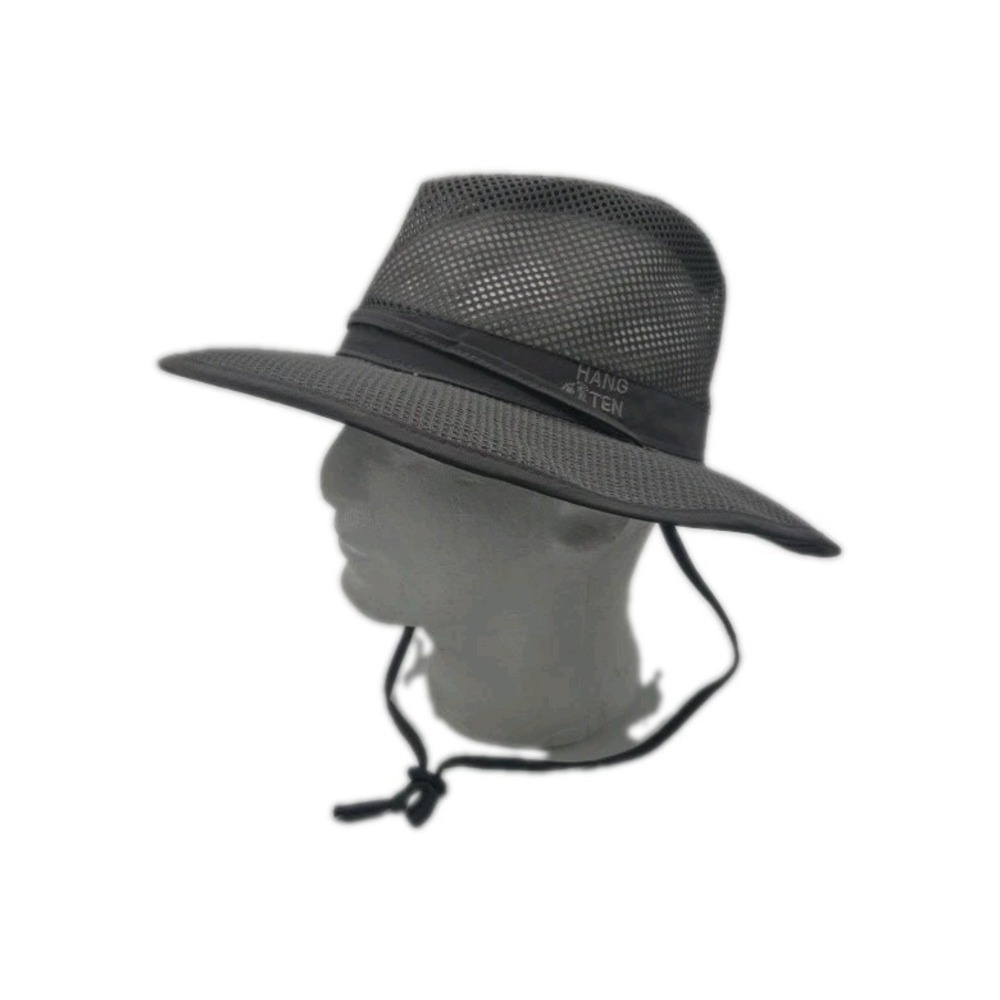 Hang Ten Gray SunHat Mesh 0/S Official Headwear The Original CA brand Since 1960